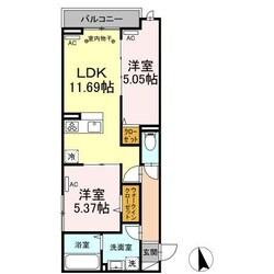 レクシア上野町Aの物件間取画像